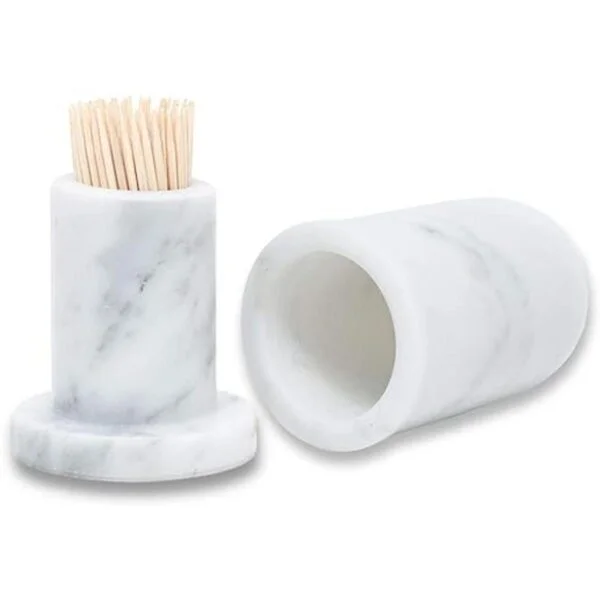 JIMEI Soporte para palillos de dientes de mármol con tapa_1