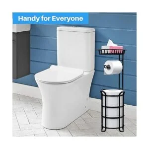 Soporte de papel higiénico con estante estante de_6