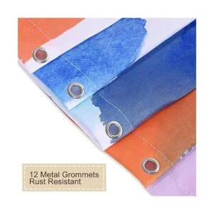 RosieLily Cortina de ducha con círculos de lunares en_2