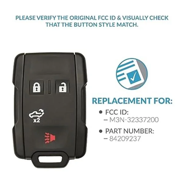 Keyless2Go Repuesto para mando a distancia de 4 botones_4