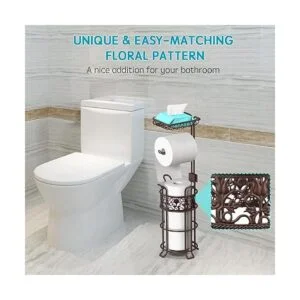 Soporte de papel higiénico mejorado para baño capacidad_3