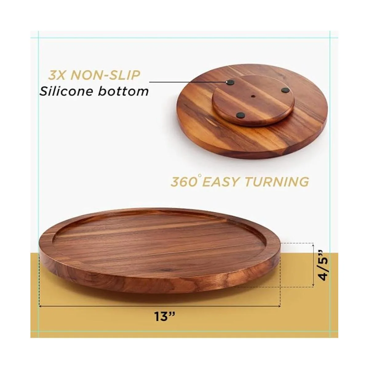 TIDITA Susan Lazy Susan de 13 pulgadas para mesa_3