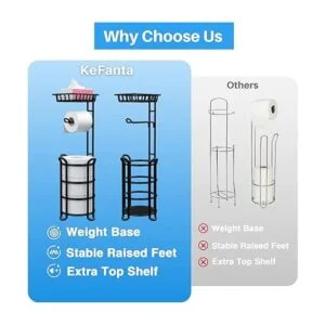Soporte de papel higiénico con estante estante de_4
