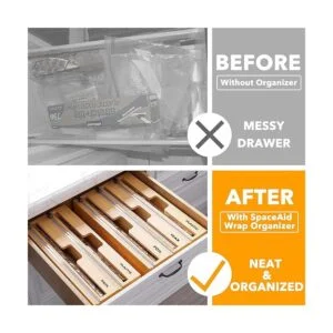 SpaceAid WrapNeat Organizador 2 en 1 con cortador y_2