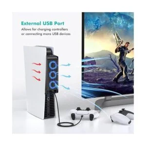 KIWIHOME Ventilador de refrigeración PS5 ventilador de_4