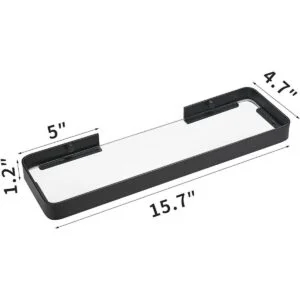 Danpoo Estante flotante negro estante de pared de baño_2