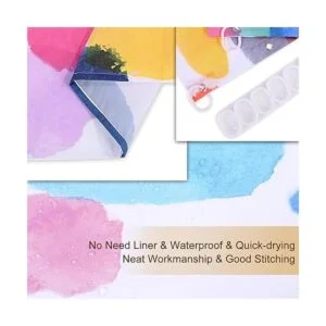 RosieLily Cortina de ducha con círculos de lunares en_5