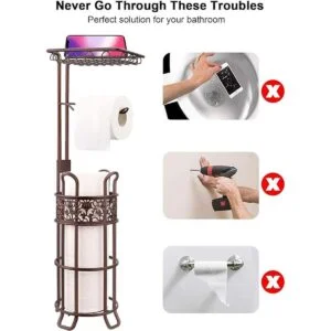 Soporte de papel higiénico mejorado para baño capacidad_6