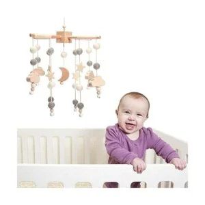 Móvil para cuna Cuna de bebé luna de estrella móvil_3