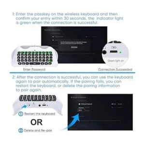 Teclado inalámbrico para controlador PS5 Bluetooth 3.0_5