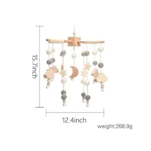 Móvil para cuna Cuna de bebé luna de estrella móvil_5