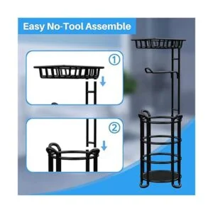 Soporte de papel higiénico con estante estante de_5