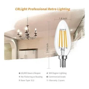 Bombillas LED B11 E12 regulables de 4 W equivalente a 40_3