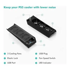 KIWIHOME Ventilador de refrigeración PS5 ventilador de_6