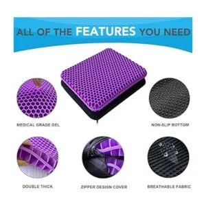 Cojín de asiento de gel Cojín mejorado de doble grosor_3