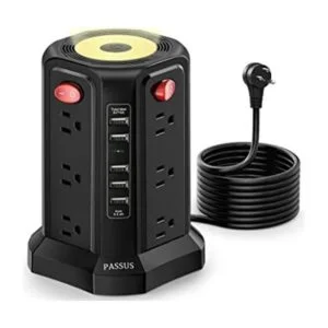 Torre protectora contra sobretensiones con 5 puertos USB y_1