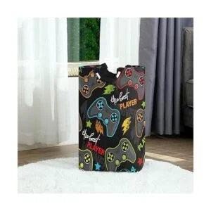 Qilmy Canasta de lavandería grande impermeable con asa_2