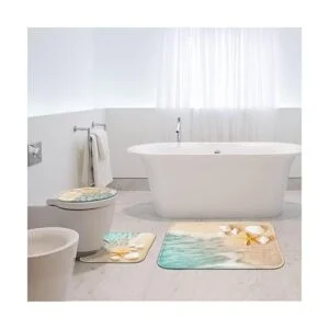 Britimes Juego de 3 alfombras de baño de 3 piezas para_4