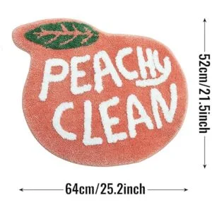 UNIBATH Alfombra de baño de durazno con diseño de dibujos_2