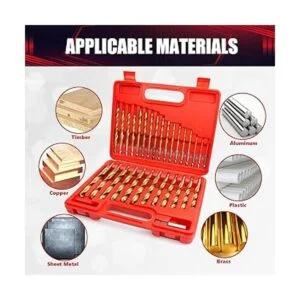 wesleydrill Juego de 30 brocas hexagonales de titanio Hss_6