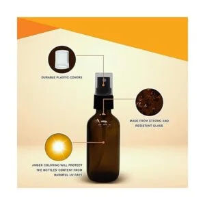 Nevlers Paquete de 24 botellas de vidrio ámbar de 2_5