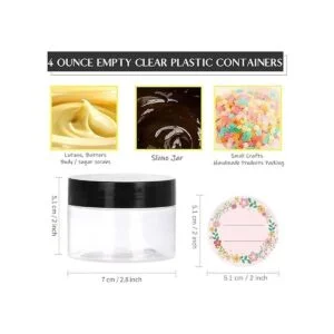 TUZAZO Paquete de 24 tarros de plástico de 4 onzas con_2