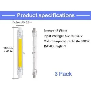 CTKcom Bombilla LED R7S de 4.646 in4.65 pulgadas 15 W_2