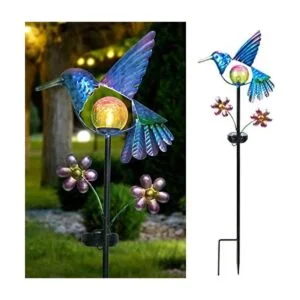 Afirst Lámparas solares decorativas con poste para el_1