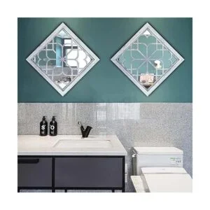 Wocred 2 espejos hexagonales de pared magnífico espejo_4