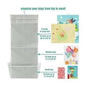 Simple Houseware Organizador de papel de regalo colgante_3