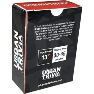 Urban Trivia Game Juego de cartas de trivia negra para la_3
