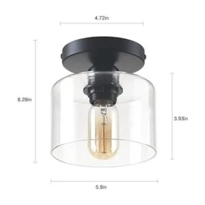Deamakk Lámpara de techo moderna semiempotrada lámpara de_4