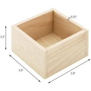 Frcctre Paquete de 12 cajas de madera pequeñas sin acabar_2