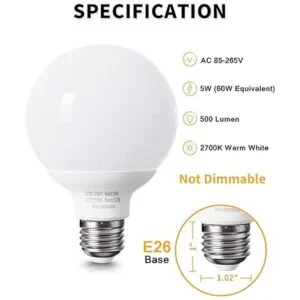 Paquete de 8 bombillas LED de color blanco cálido para_2