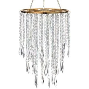 Cioceen Lámpara de techo acrílica con cuentas para colgar_1