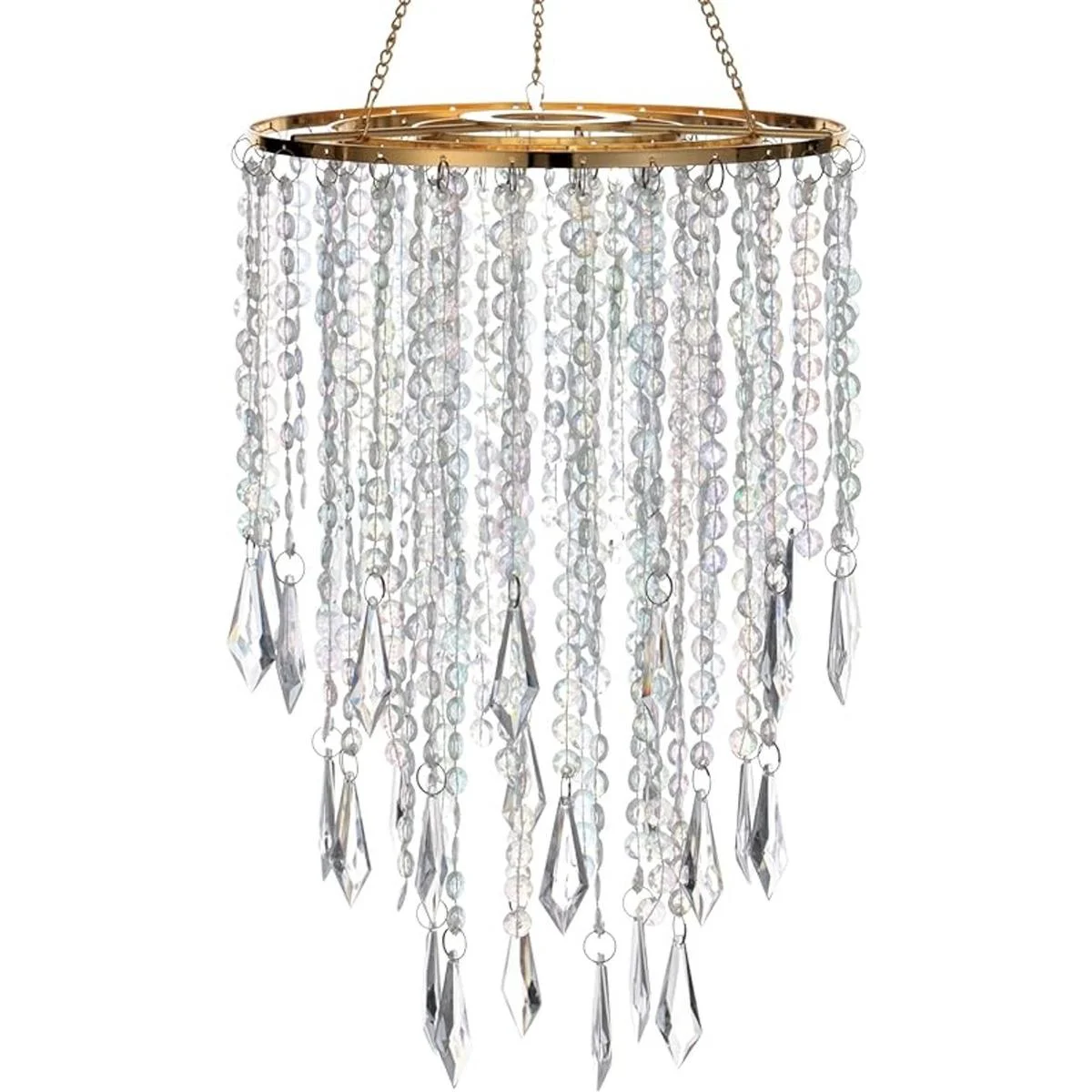 Cioceen Lámpara de techo acrílica con cuentas para colgar_1