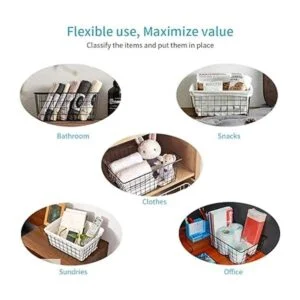 5 cestas de almacenamiento de alambre cesta organizadora_6