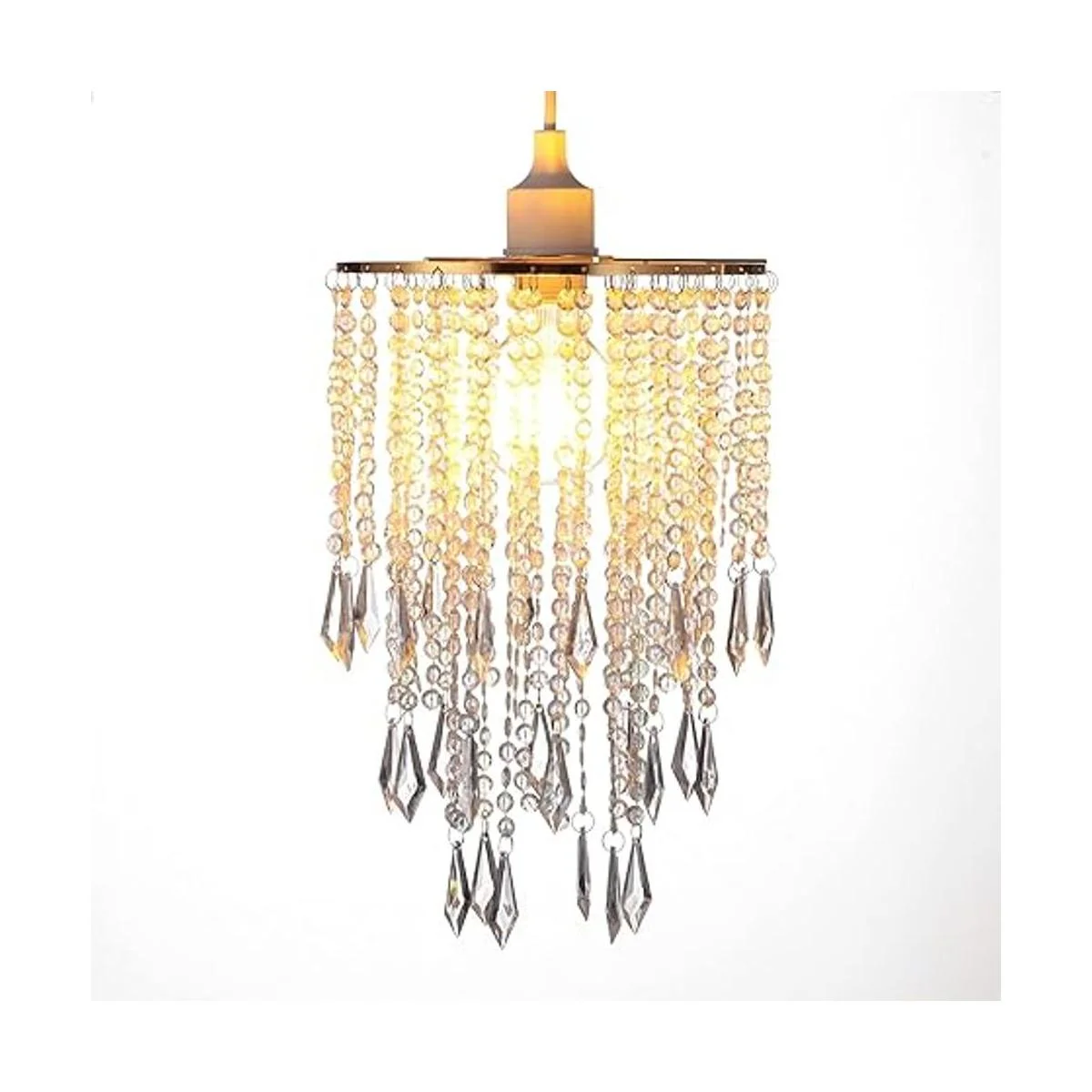 Cioceen Lámpara de techo acrílica con cuentas para colgar_2
