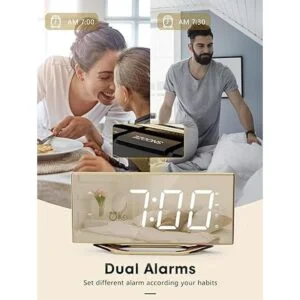 Reloj despertador para cama ruidoso para adultos con gran_4