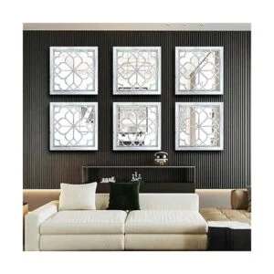 Wocred 2 espejos hexagonales de pared magnífico espejo_6