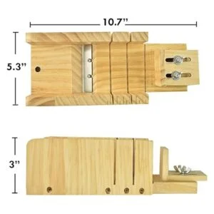 Artcome Juego de cortador de jabón de madera ajustable con_3
