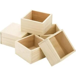 Frcctre Paquete de 12 cajas de madera pequeñas sin acabar_3