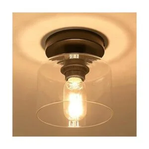 Deamakk Lámpara de techo moderna semiempotrada lámpara de_6