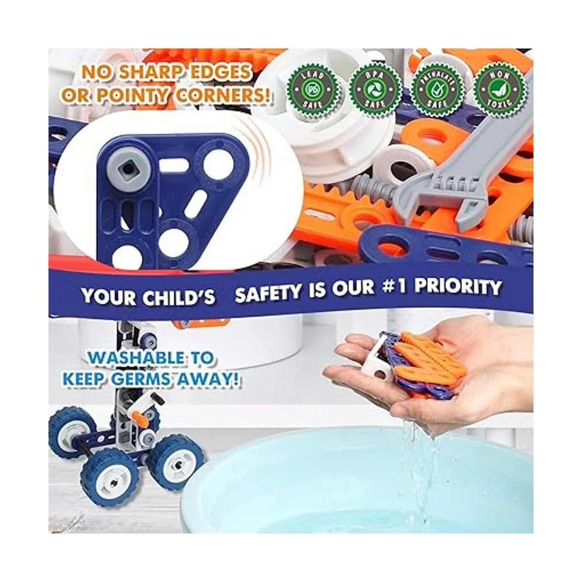 Kits de juguetes de construcción de 152 piezas STEM Toys_4