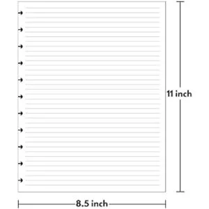 Discbound Recambio de papel forrado tamaño carta 250_3