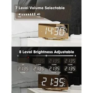 Reloj despertador para cama ruidoso para adultos con gran_5