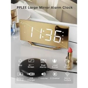 Reloj despertador para cama ruidoso para adultos con gran_2