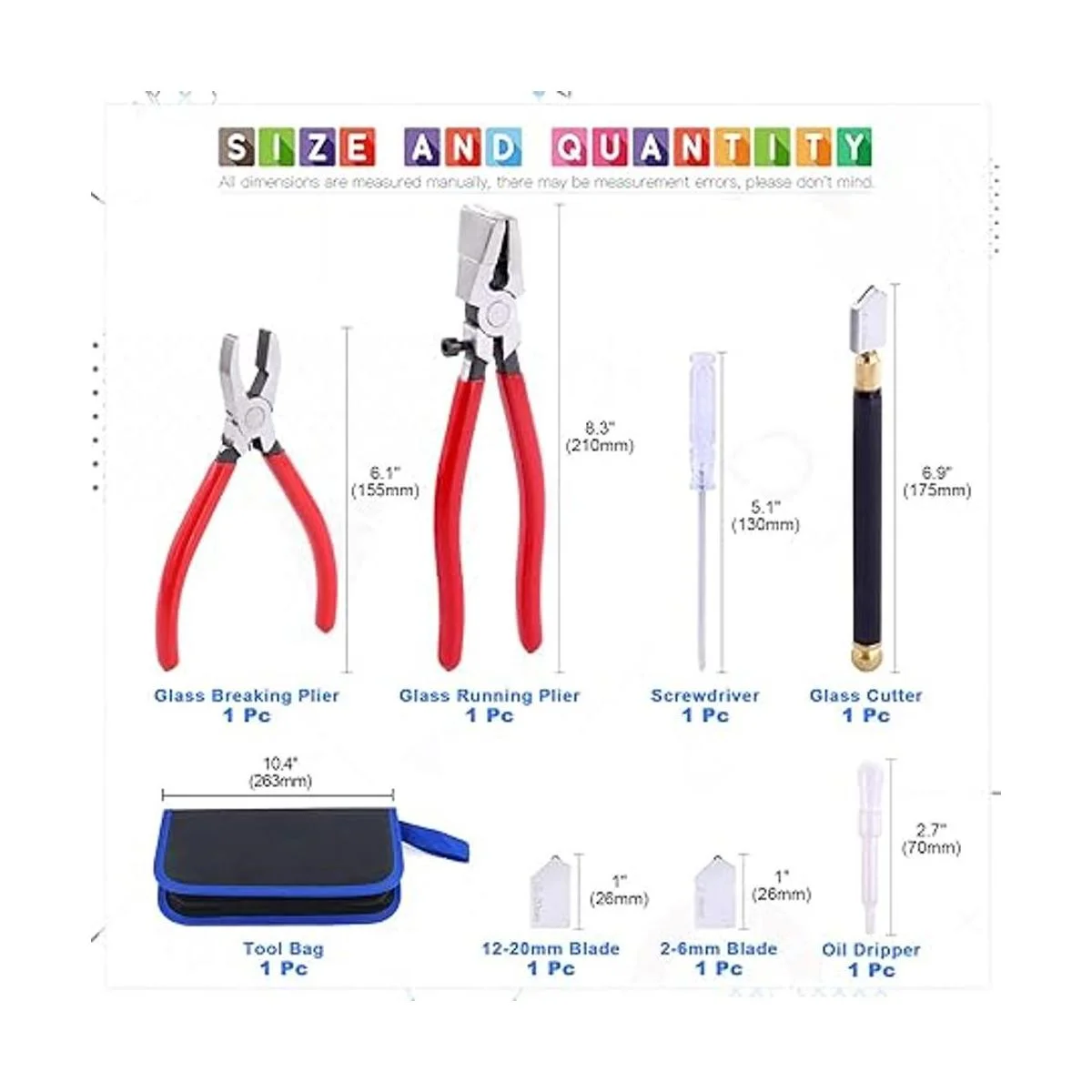 Glarks Juego de 4 alicates de cristal resistentes para_2