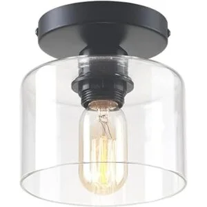 Deamakk Lámpara de techo moderna semiempotrada lámpara de_7