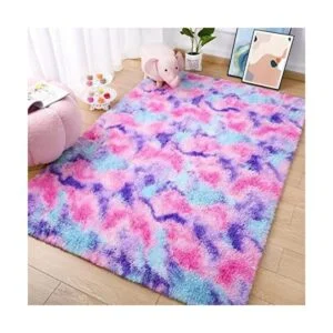 AROGAN Alfombras suaves de arcoíris para habitación de_1